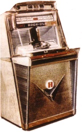 Jukebox ROck Ola tempo 1 de 1959. 200 ou 120 selections. Cote 7 800€.